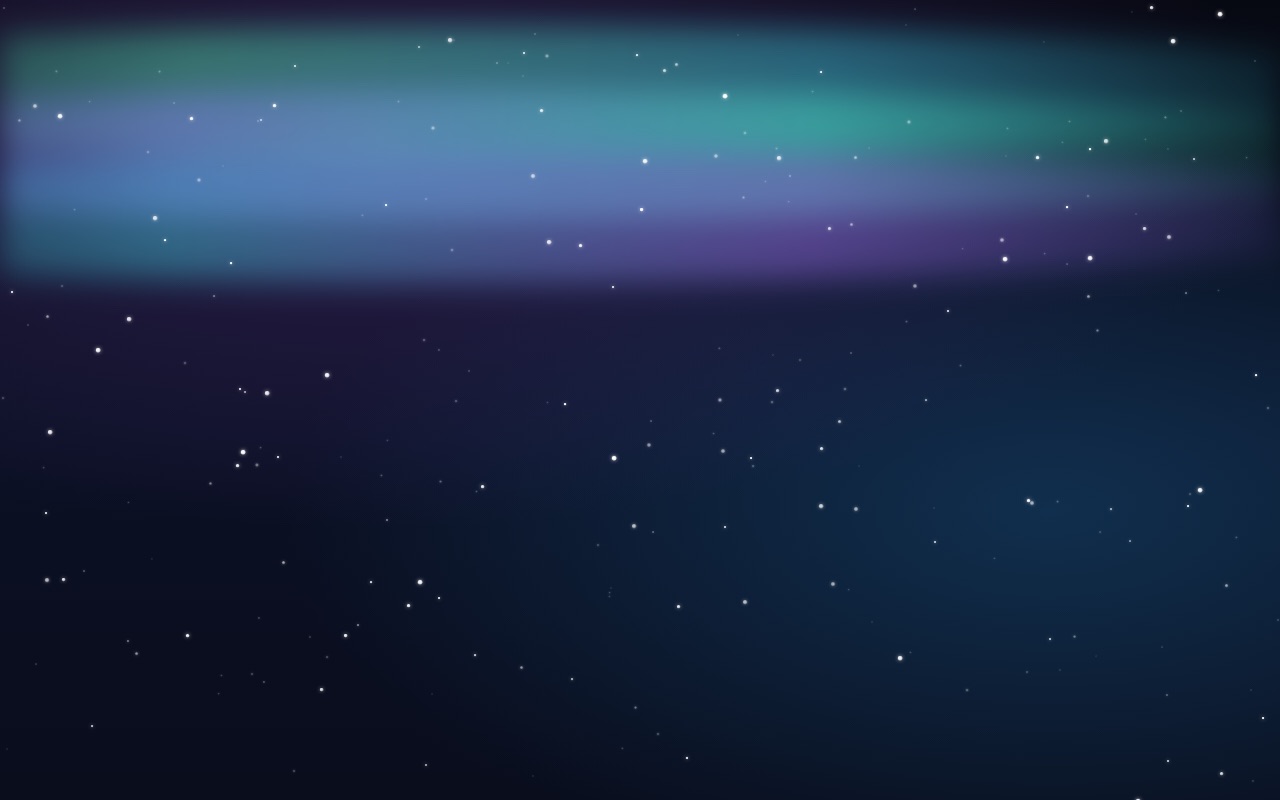 Northern Lights effect with aurora over a night sky